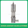 Sanitary safety relief valves with clamped end